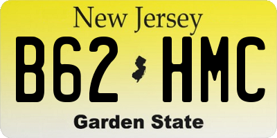 NJ license plate B62HMC