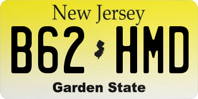 NJ license plate B62HMD
