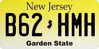 NJ license plate B62HMH