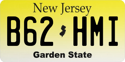 NJ license plate B62HMI