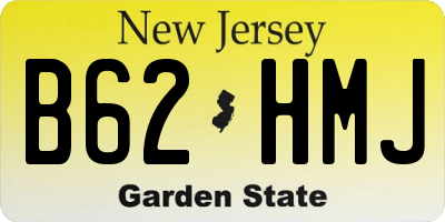 NJ license plate B62HMJ