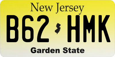 NJ license plate B62HMK
