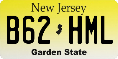 NJ license plate B62HML