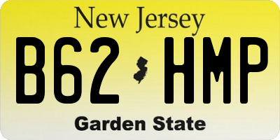 NJ license plate B62HMP