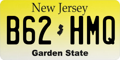 NJ license plate B62HMQ