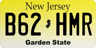 NJ license plate B62HMR