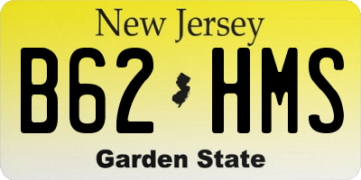 NJ license plate B62HMS