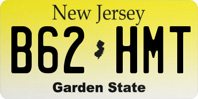 NJ license plate B62HMT