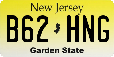 NJ license plate B62HNG