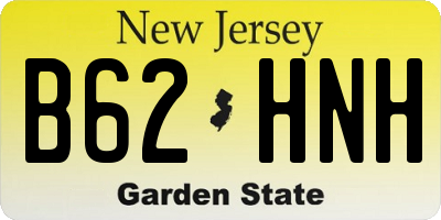 NJ license plate B62HNH