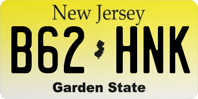 NJ license plate B62HNK