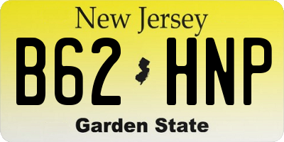 NJ license plate B62HNP