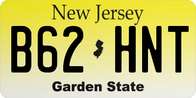 NJ license plate B62HNT