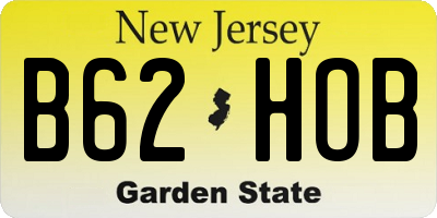 NJ license plate B62HOB
