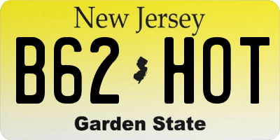 NJ license plate B62HOT