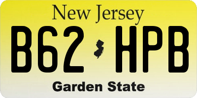 NJ license plate B62HPB