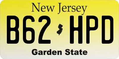 NJ license plate B62HPD