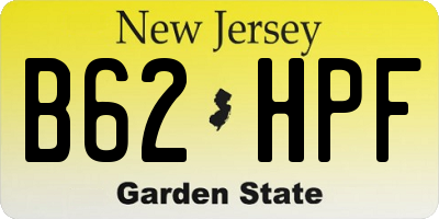 NJ license plate B62HPF