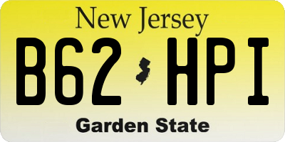 NJ license plate B62HPI