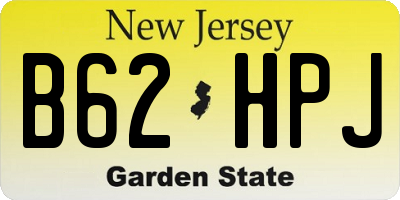 NJ license plate B62HPJ