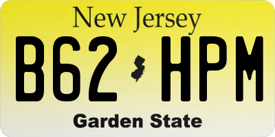 NJ license plate B62HPM