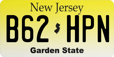 NJ license plate B62HPN