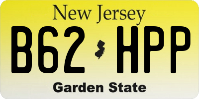 NJ license plate B62HPP