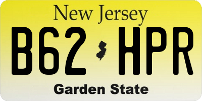 NJ license plate B62HPR