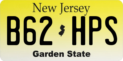 NJ license plate B62HPS
