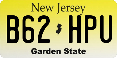 NJ license plate B62HPU