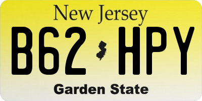 NJ license plate B62HPY