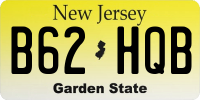 NJ license plate B62HQB