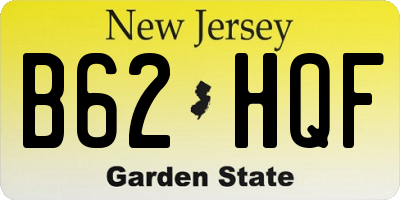 NJ license plate B62HQF