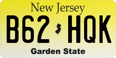 NJ license plate B62HQK