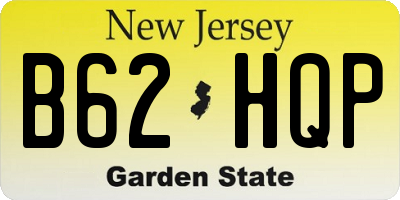 NJ license plate B62HQP