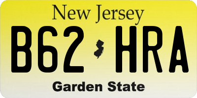 NJ license plate B62HRA