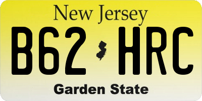 NJ license plate B62HRC