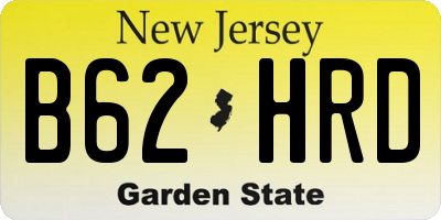 NJ license plate B62HRD