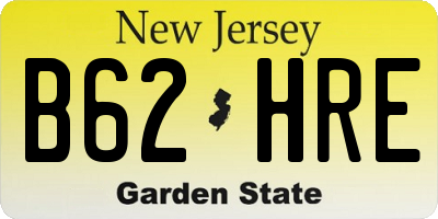 NJ license plate B62HRE