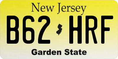NJ license plate B62HRF