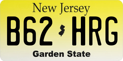 NJ license plate B62HRG