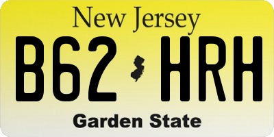 NJ license plate B62HRH
