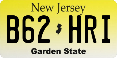 NJ license plate B62HRI