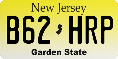 NJ license plate B62HRP