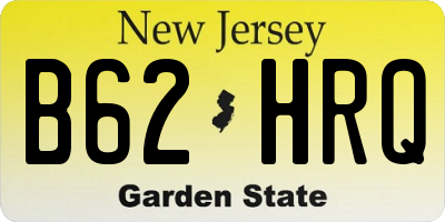NJ license plate B62HRQ