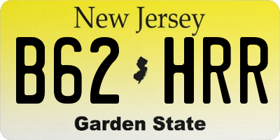 NJ license plate B62HRR
