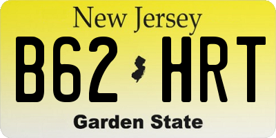 NJ license plate B62HRT