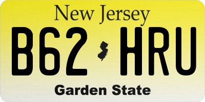 NJ license plate B62HRU