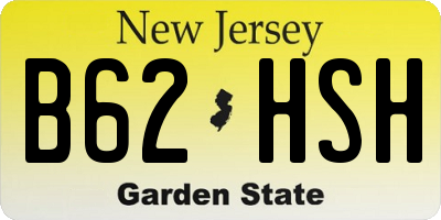 NJ license plate B62HSH