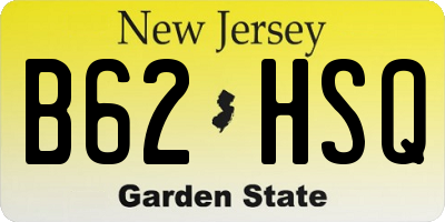NJ license plate B62HSQ